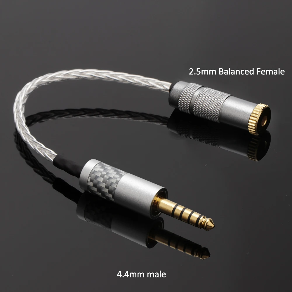 HiFi 6,5mm 4,4mm 3,5mm 2,5mm Adapterkabel für Gitarre Kopfhörerverstärker zu Lautsprecher Audio-Adapterkabel 7N OCC Versilbertes Kabel – Detail 1