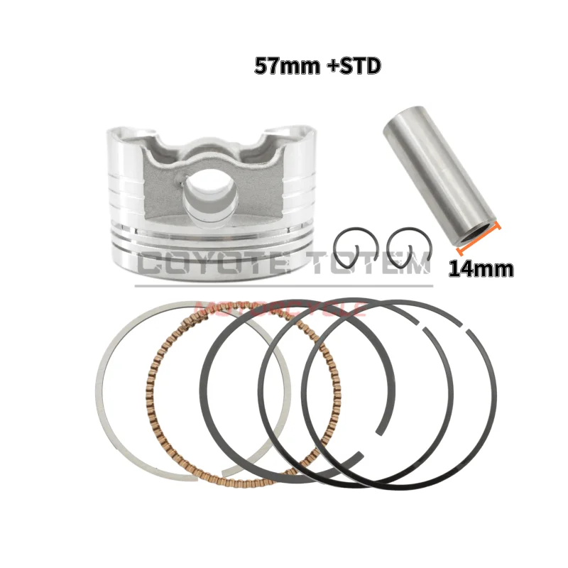 

Motorcycle engine parts ring kit cylinder diameter 57mm pin 14mm for Wuyang Honda Phantom Ares WH150-2-5