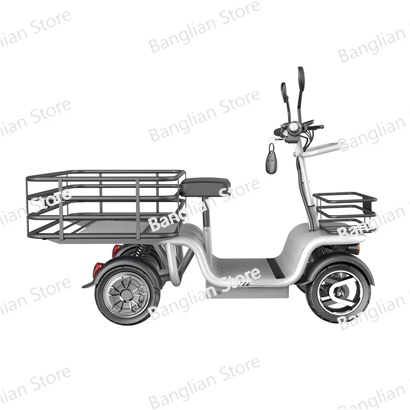 New Dual Motor Cargo  Bike with Large Storage Box 4 Wheels Electric Scooter for Sale