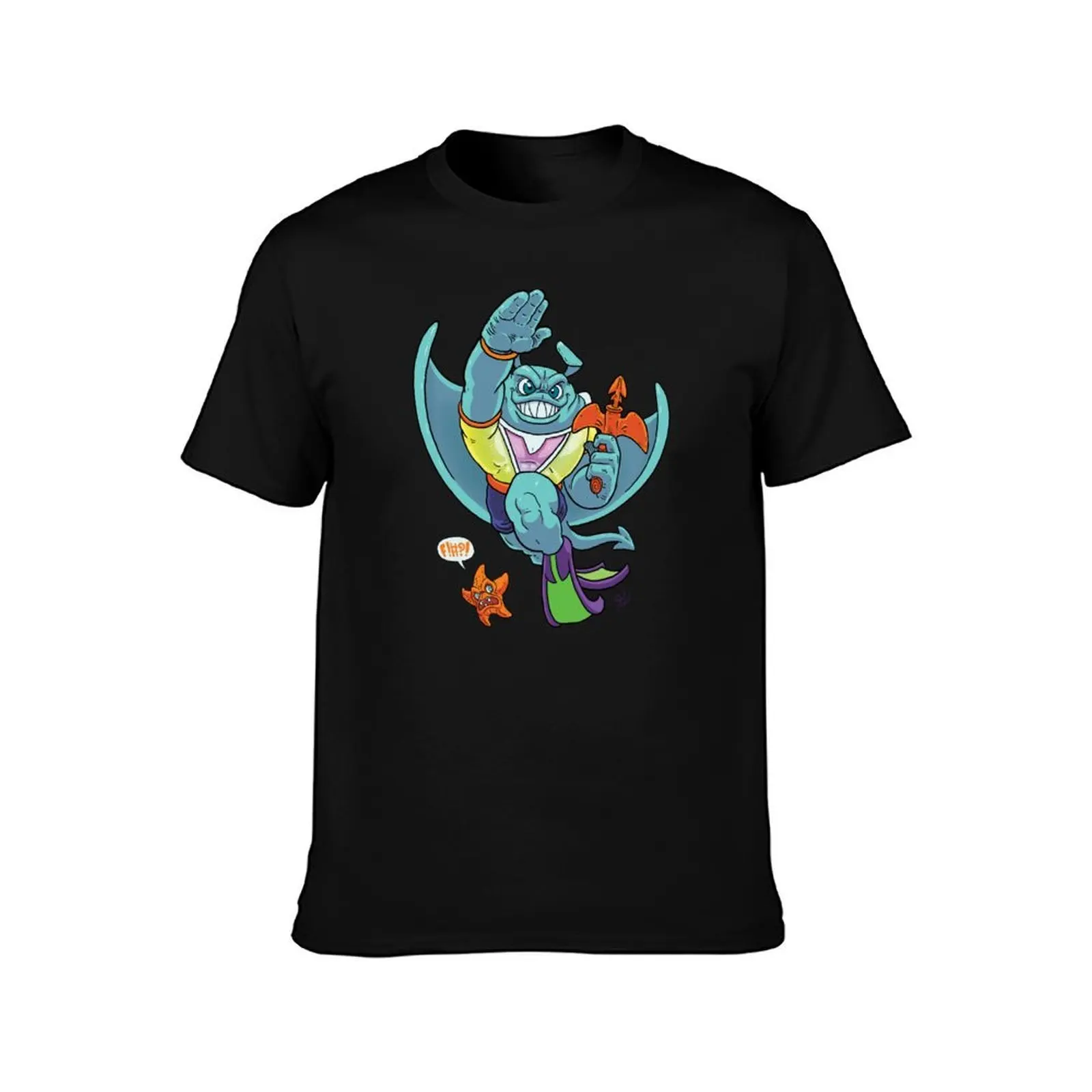 Ray Fillet the mutant Stingray hero. T-Shirt, Summer Casual Cotton Tee, Oversized Streetwear Tops, Vintage Graphic Print