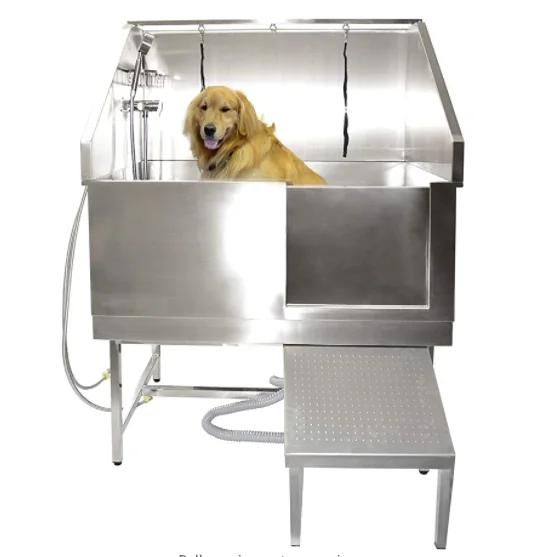 high quality stainless steel silver multi functional sink pet bathing tub tool