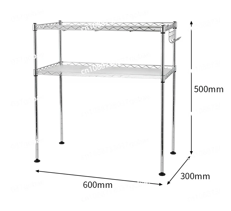 Home Storage Oven Rack Kitchen Double Shelf Countertop