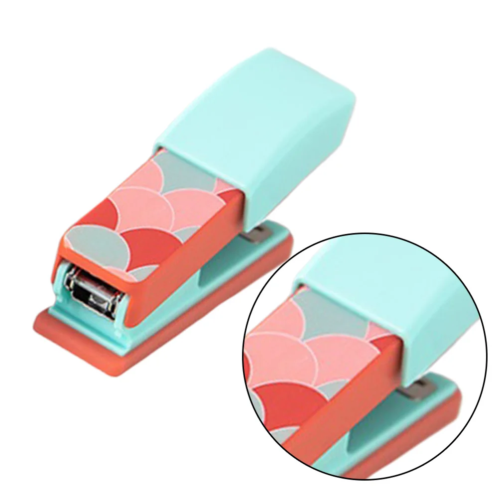 

1Pcs Mini Stapler Portable Manual Stapling Machine Lightweight Compact ABS Stainless Steel Easy Carry School Office Home