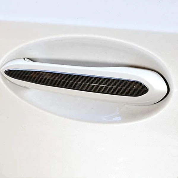 

Car Styling Exterior Door Handle Strips Decoration Sticker Trim for BMW 5 Series G30 G38 2018-2021 Carbon Pattern Black—L49A