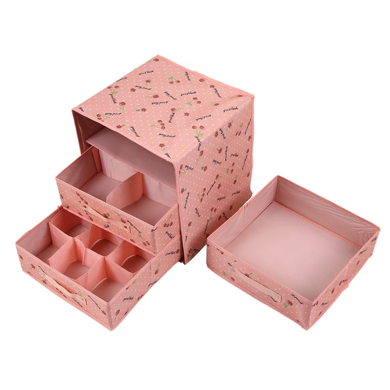 Foldable Divider Storage Bra Drawers Non-Woven Fabric Folding Cases Necktie Socks Underwear Clothing Organizer Container Boxes