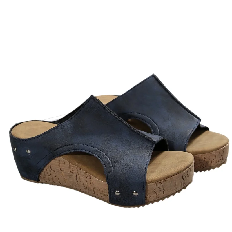 

Новые женские летние сандалии 2026 года, модные туфли на танкетке, большие размеры 36-43, женские сандалии без застежек, ретро-обувь для женщин, Zapatos De Mujer