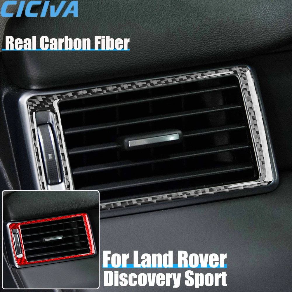

Настоящее углеродное волокно, автомобильные аксессуары, приборная панель, боковая накладка на вентиляционное отверстие, мягкая наклейка для Land Rover Discovery Sport L550 2015-2019