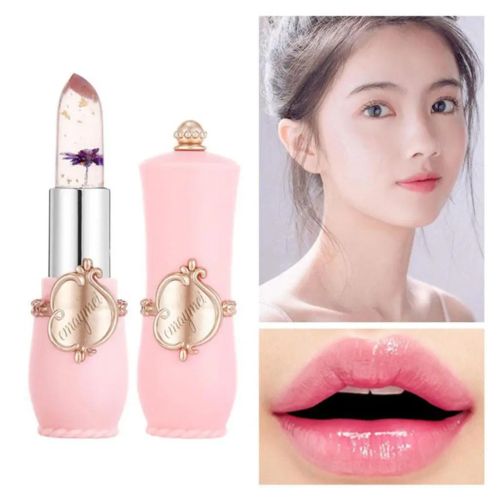 6 Sticks Transparent Moisturize Jelly Dried Flower Temperature Change Lipstick Crystal Clear Lipstick Set Makeup Cosmetic