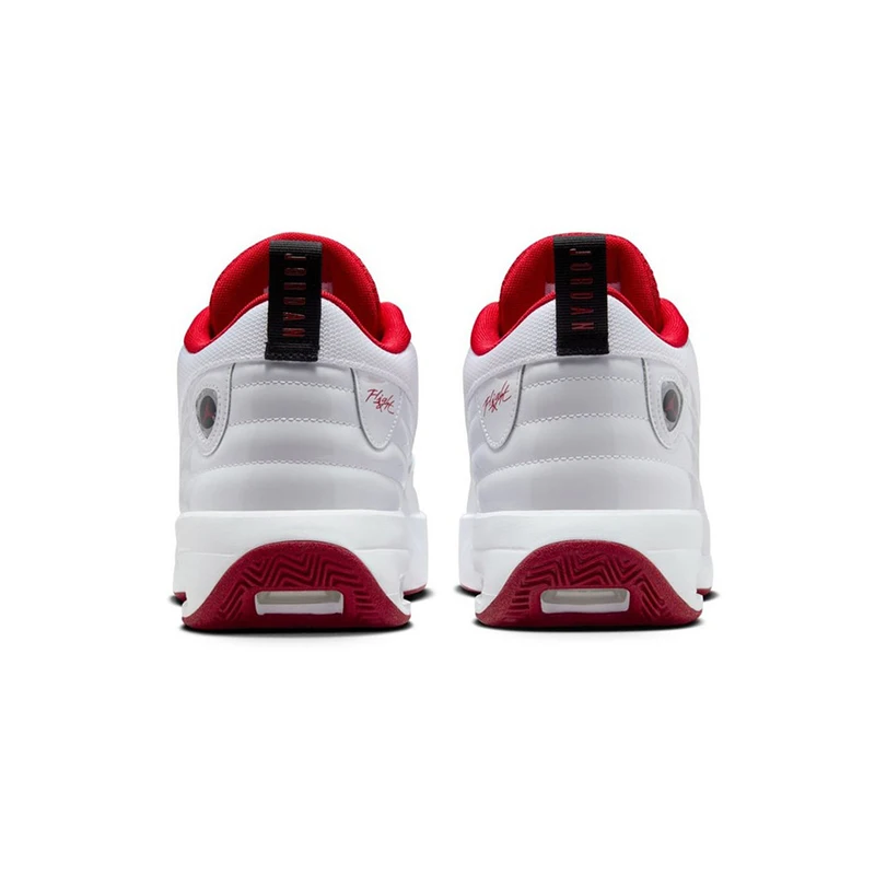حذاء كرة السلة Nike Authentic Jordan Max Aura 6 للرجال قابل للتنفس ومبطن FQ8298-106 حذاء متين منخفض الارتفاع باللونين الأبيض والأحمر #4