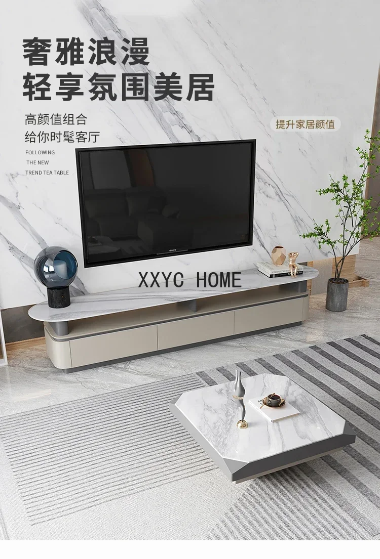 

Microlite Square Coffee Table Small Apartment Living Room Minimalist Super Crystal Luxury Stone