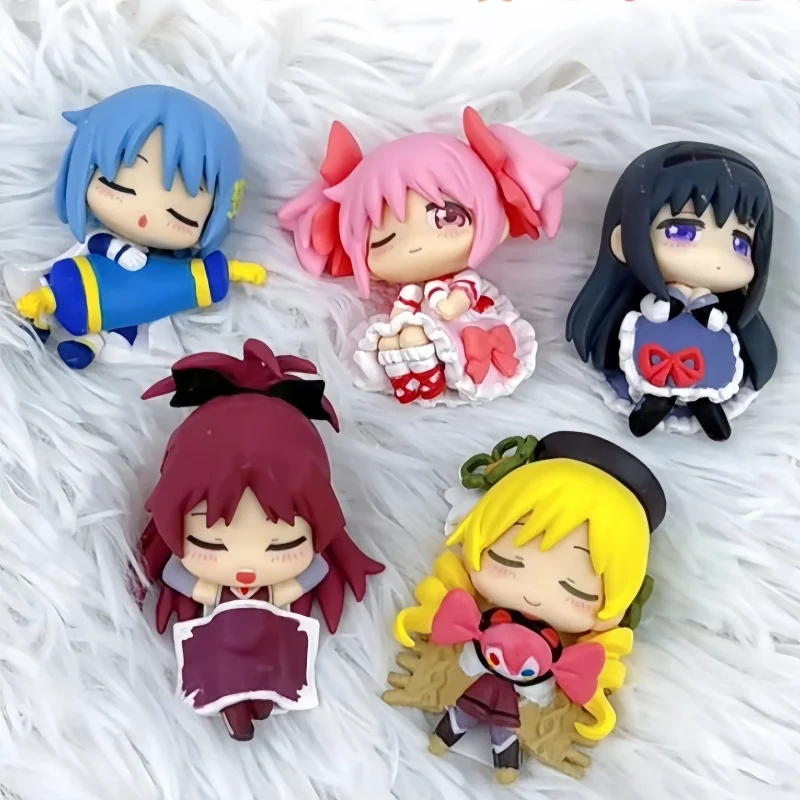 

STASTO Puella Magi Madoka Magica Sleep Mini Figures Kaname Madoka Homura Akemi Mami Tomoe Sayaka Miki Gashapon Desktop Ornaments