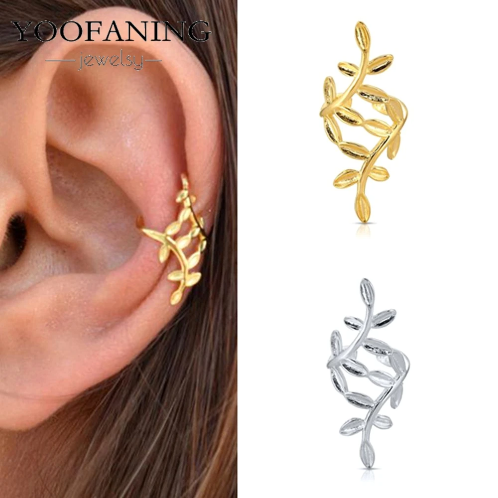 2026 Fashion Jewelry 1PC Gold Plated Clip Earrings for Women CZ Zircon Fake Piercing Ear Cuff Women's Tassel Earrings  Wholesale view 2
