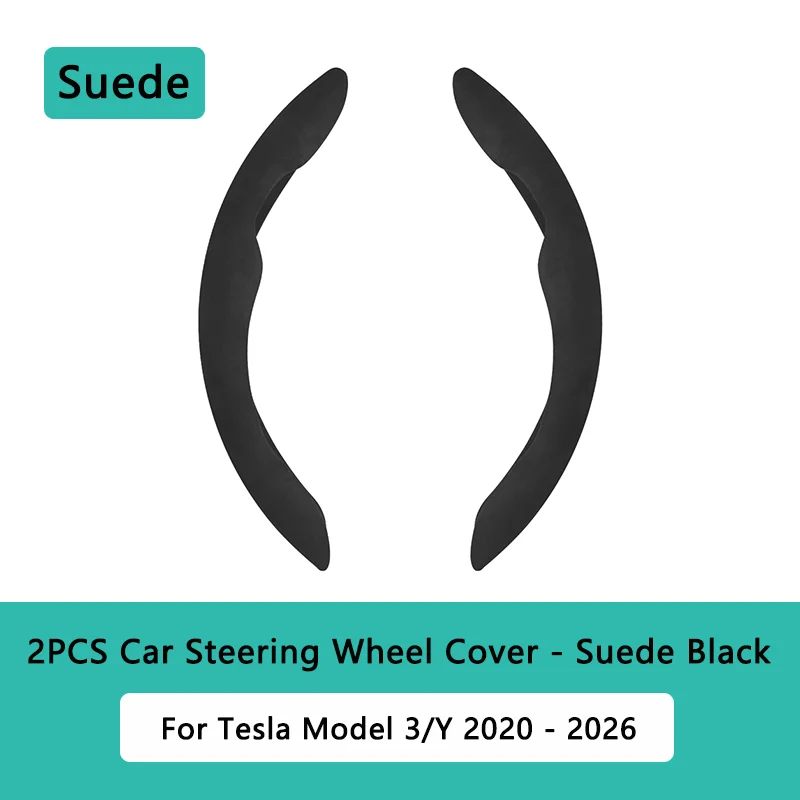 HEENVN Stuurhoes voor Tesla Model 3/Y/Juniper/Highland/YL 2026 Stuurwiel Suède of Nappa Beschermer Auto Accessoires