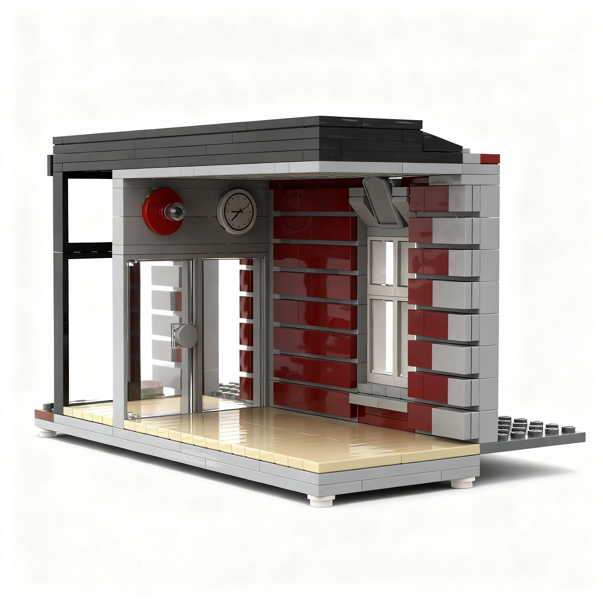 216pcs MOC Second Storey Transition Module - Modular Fire Station Creator Model Building Blocks Christmas Gift Toys Architecture