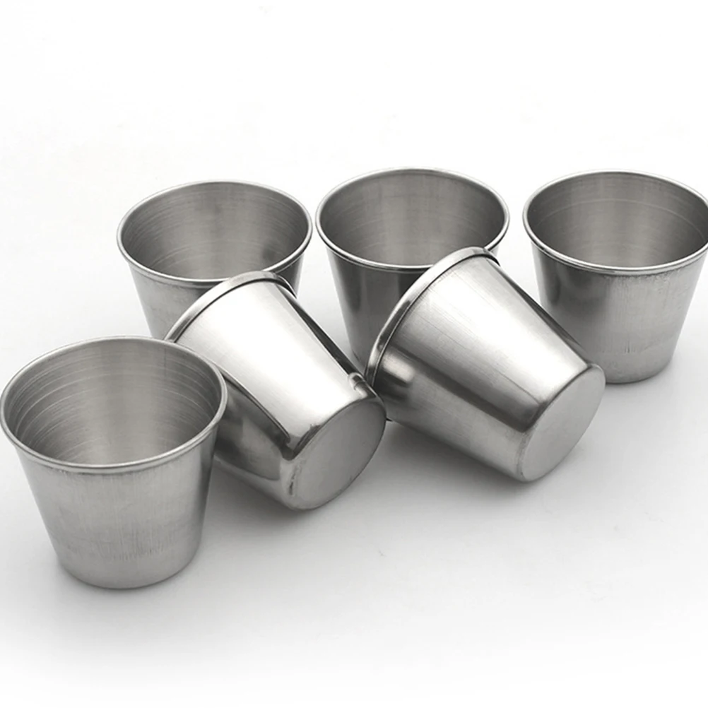 

18pcs Stainless Steel Cups Shatterproof Reusable Drinkware Stackable For Home Bar Party Outdoor Use 45Ml