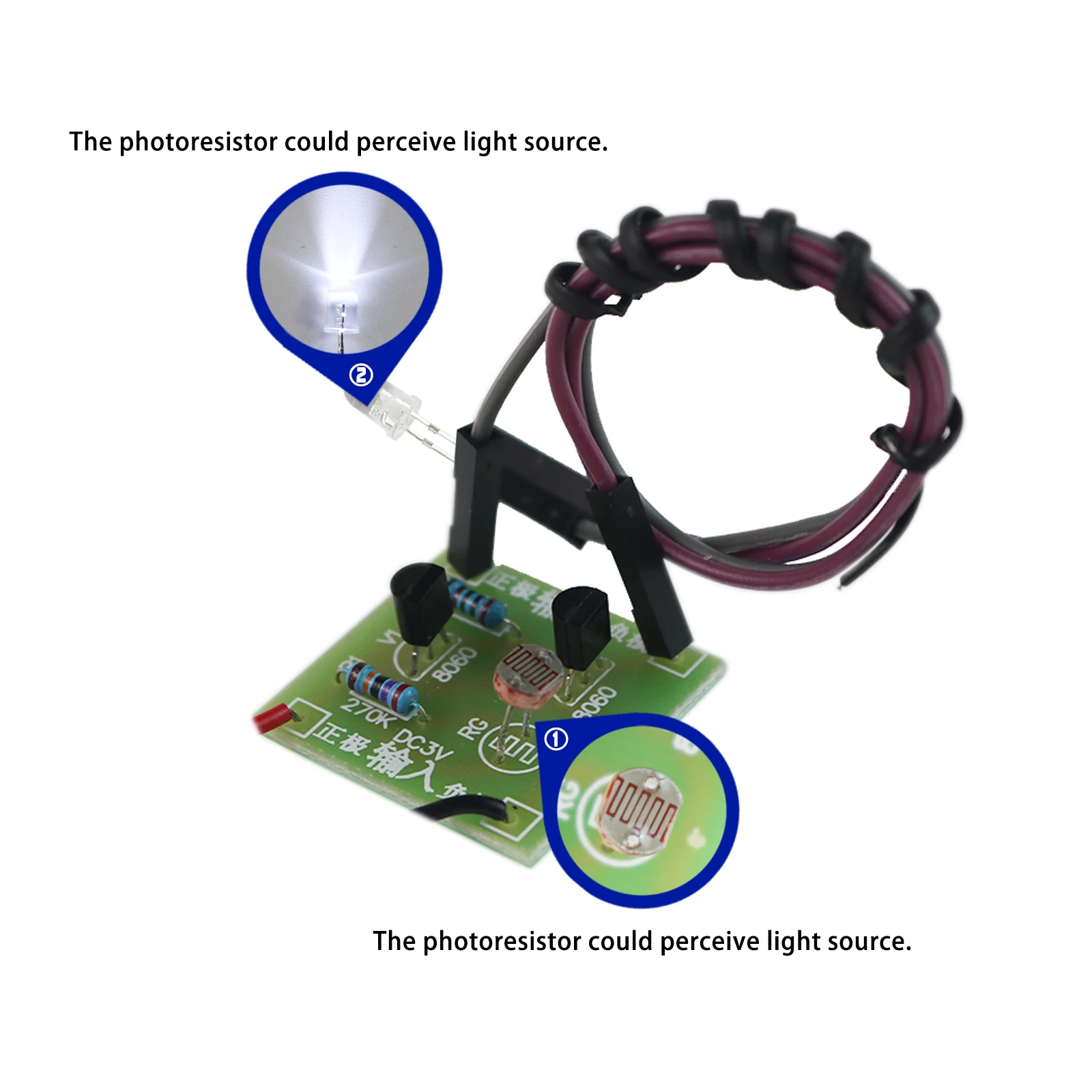 Analyste de bricolage de contrôle de la lumière, interrupteur intelligent, capteur technique, veilleuse LED, lampbritlight, suite de kits électroniques