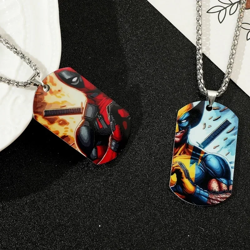 Disney Movie Deadpool e Wolverine collana Set Best Friends collana con ciondolo in acciaio inossidabile Cosplay regalo di compleanno per bambini