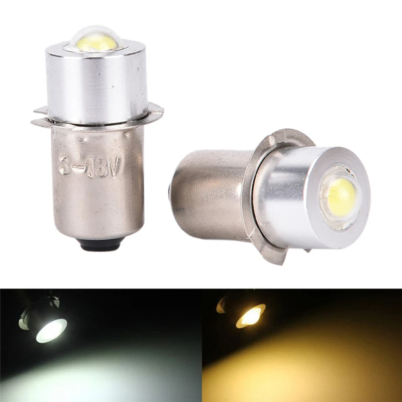 Lampu LED Senter Bohlam P13.5S PR2 1W 90 Lumen Hangat Putih Murni untuk Interior Sepeda Obor Lampu Spot Kerja Lampu Bohlam DC18/DC3 18V