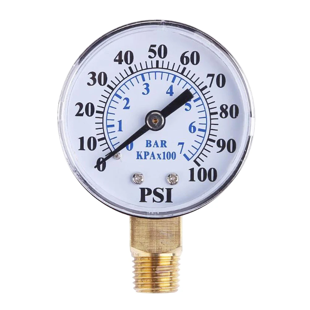 

Pressure Gauge Mini Vacuum Tester Gage for Oil Gas 0-100psi 0-7bar Stainless Steel Portable Multi-purpose Tool