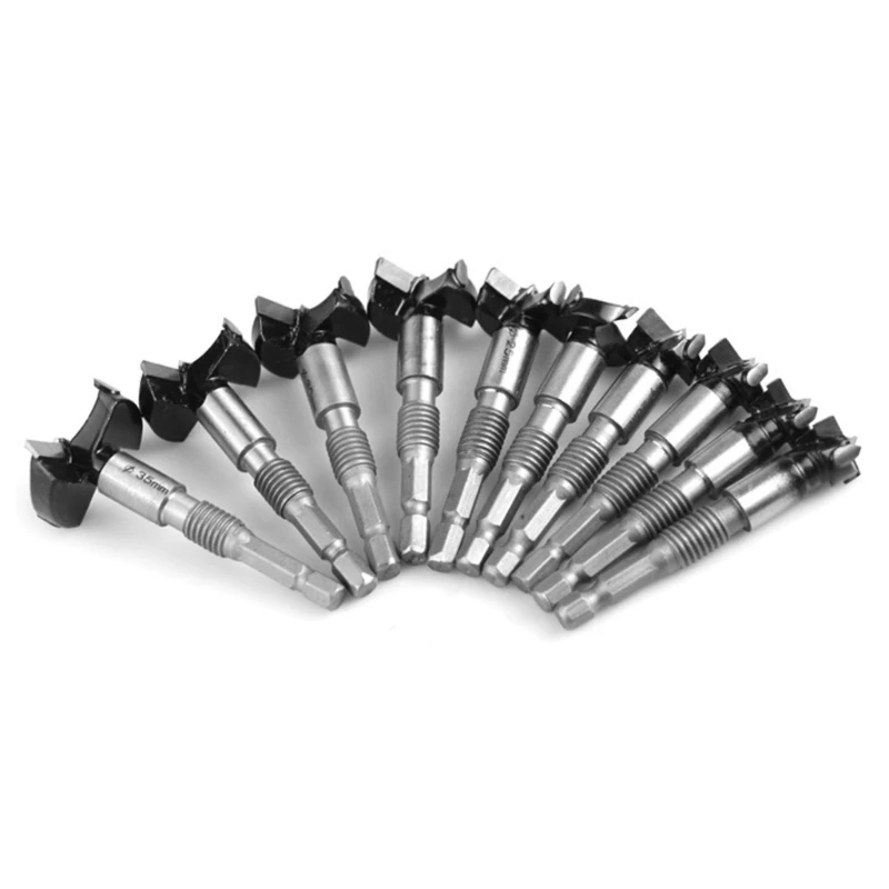 31GJ 10pcs Woodworking Drill Bit Bit Set Extension Bar Bat Bit Bint