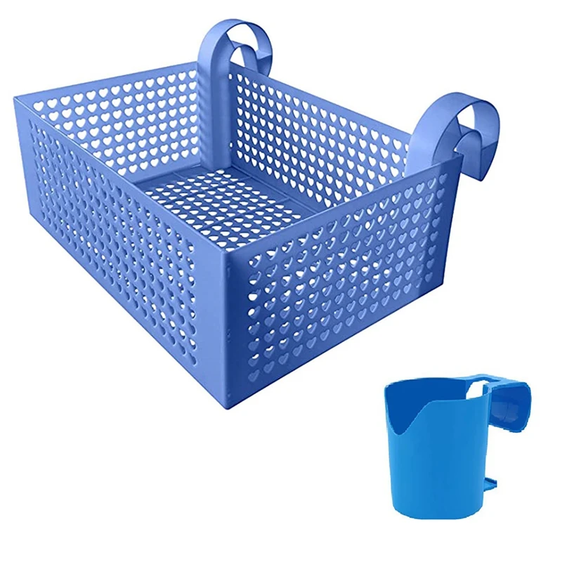 

Poolside Storage Basket, Retractable Pool Toy Basket, Pool Accessories, Suitable For Most Frame Above Ground Pools-FS-PHFU