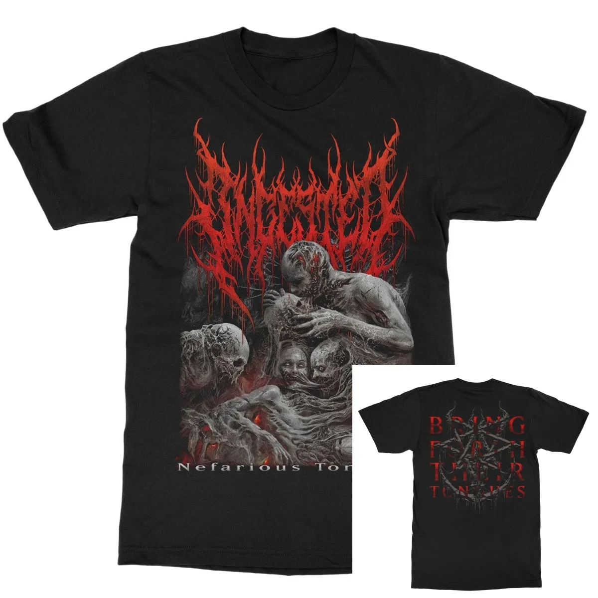 Ingested Denigration Band T-Shirt aus 100 % Baumwolle mit Grafikdruck für Herren und Damen, Sommer-Streetwear-Top – Detail 7
