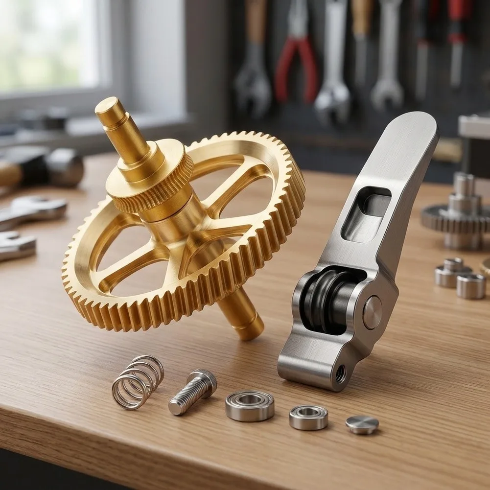 Upgraded Extruder Gear Kit for BambuLab For A2L Brass Material with Metal Handle for Consistent Filament Feeding in 3D Printing