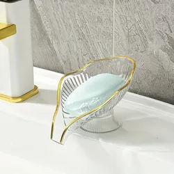 Drain Soap Tray Storage Plate Transparent Drainage Self Draining Soap Holder Dish For Bathroom Bathroom Accessories