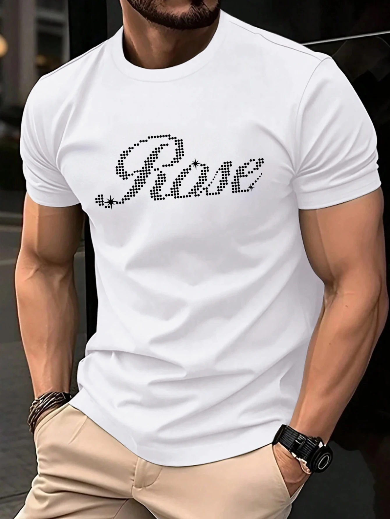 Buchstaben bestehend aus Diamantmustern Design Herren T-Shirts Mode T-Shirt Baumwolle Freizeitkleidung Sommer lose Unisex Streetwear