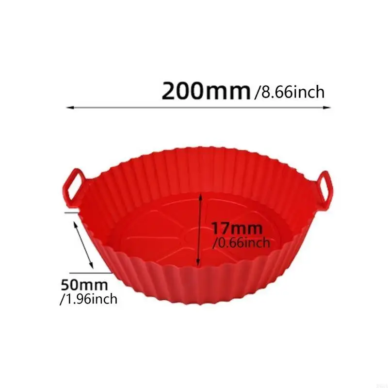 

R66A Nonstick Silicone Insert for Air Fryers and Ovens Heat Resistant Cooking Mat Portable Microwave Baking Tray