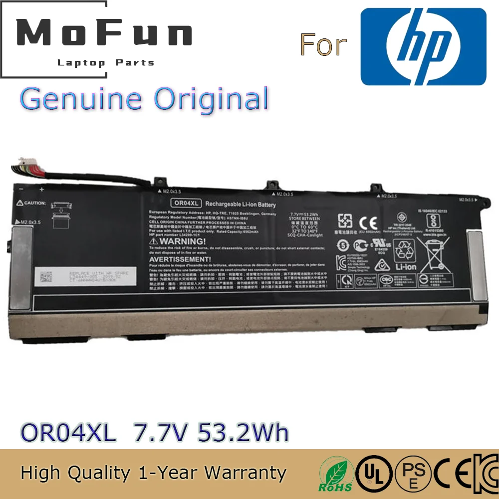 Brand New Original OR04XL 7.7V 53.2Wh Laptop Battery for HP EliteBook X360 830 G5 G6 L34449-005 L34209-1B1 OR04053XL