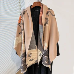 New Design Winter Warm Cashmere Shawl Scarf for Women Luxury Pashmina Blanket Wrap Bandana Femal Thick Poncho Echarpe Foulard