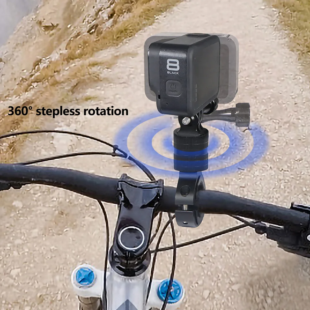 Aluminum Bike Motorcycle Handlebar Mout For GoPro Hero 12 11 10 9 8 Insta360 X3 X4 SJCAM DJI Osmo Action 4 3 Camera Accessories