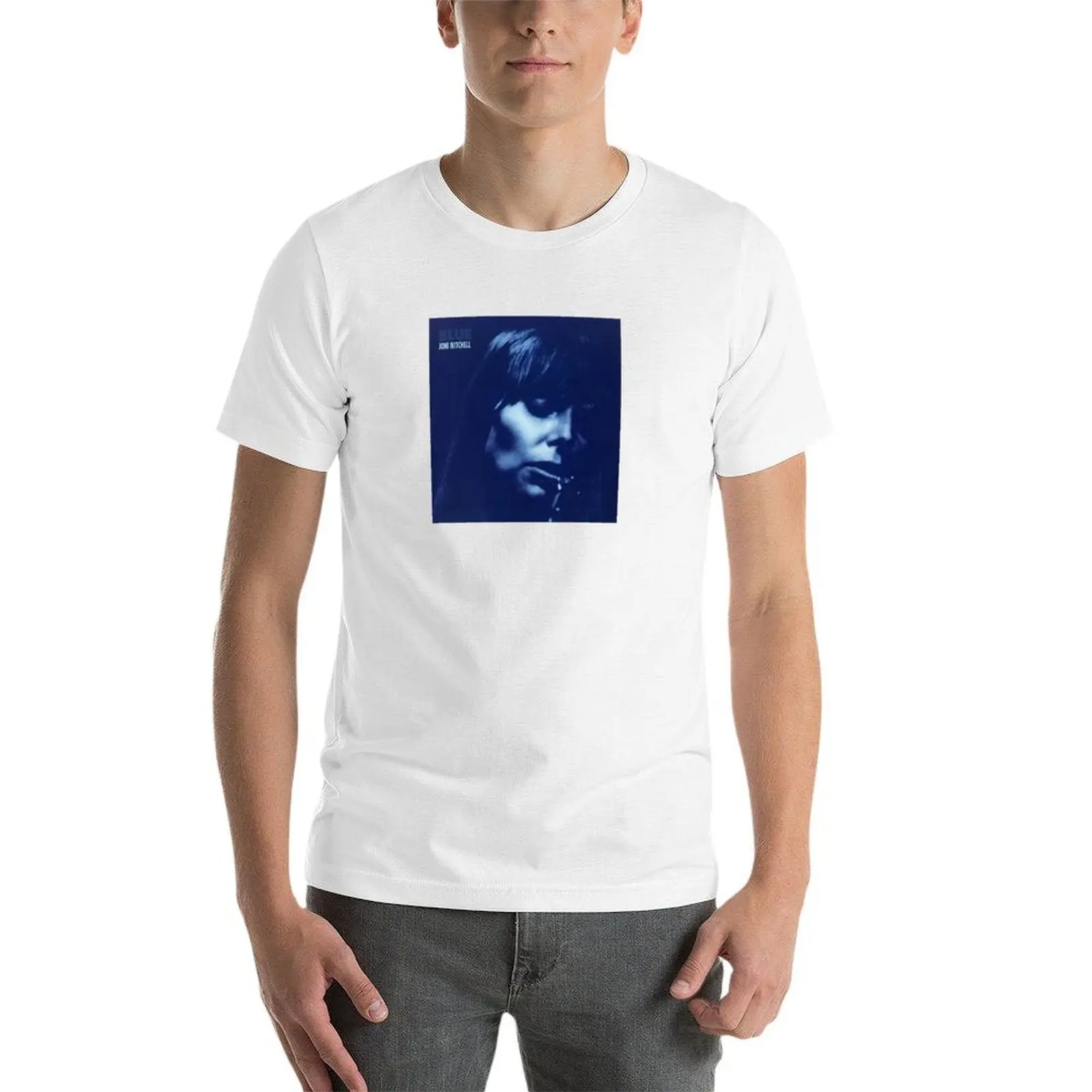 تي شيرت جوني ميتشل الأزرق تي شيرت أنيمي تي شيرت قطني كبير الحجم