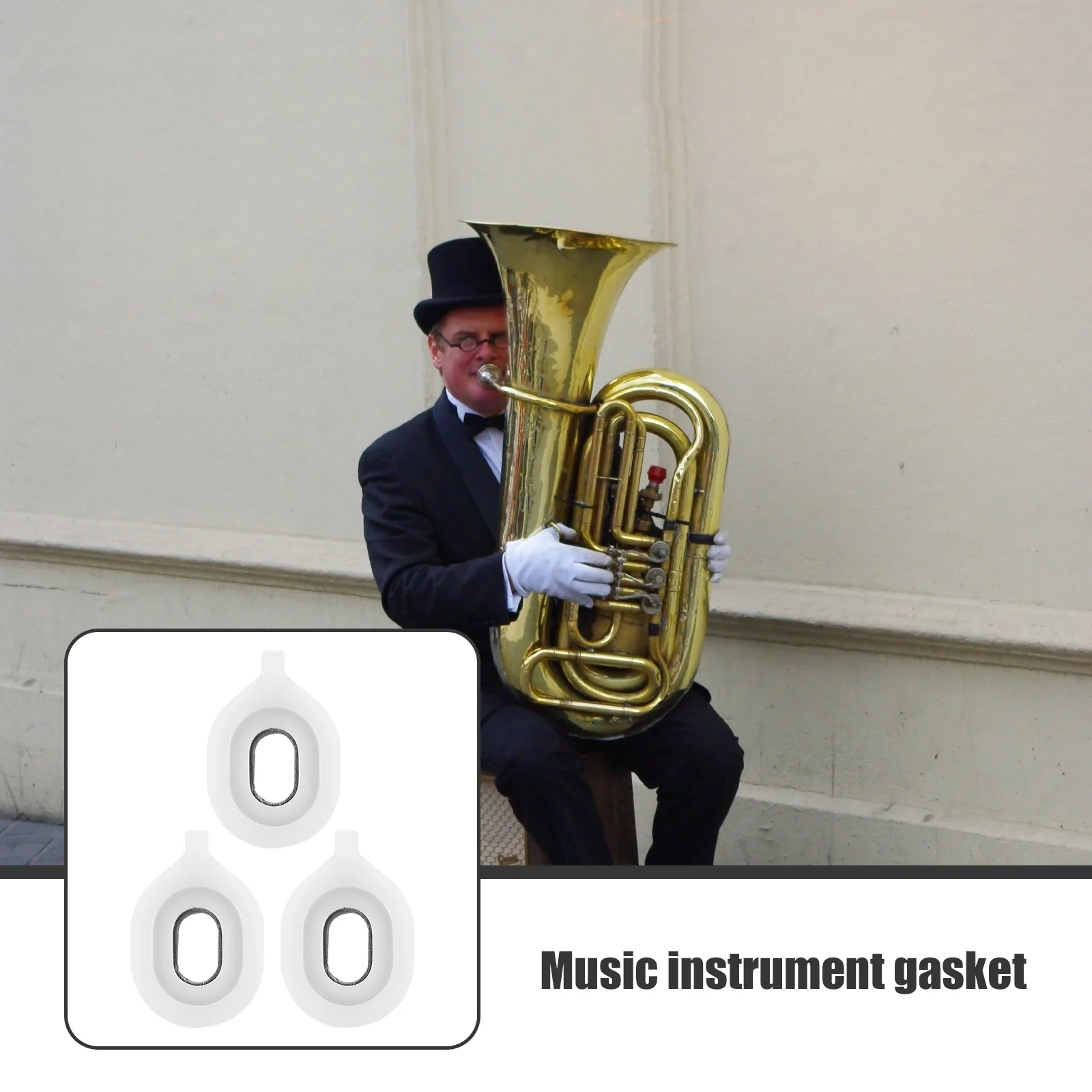 

3pcs Repair Gasket Music Instrument Replacement Washers Professional Accessories Euphonium Valve Guide Washer Instrument