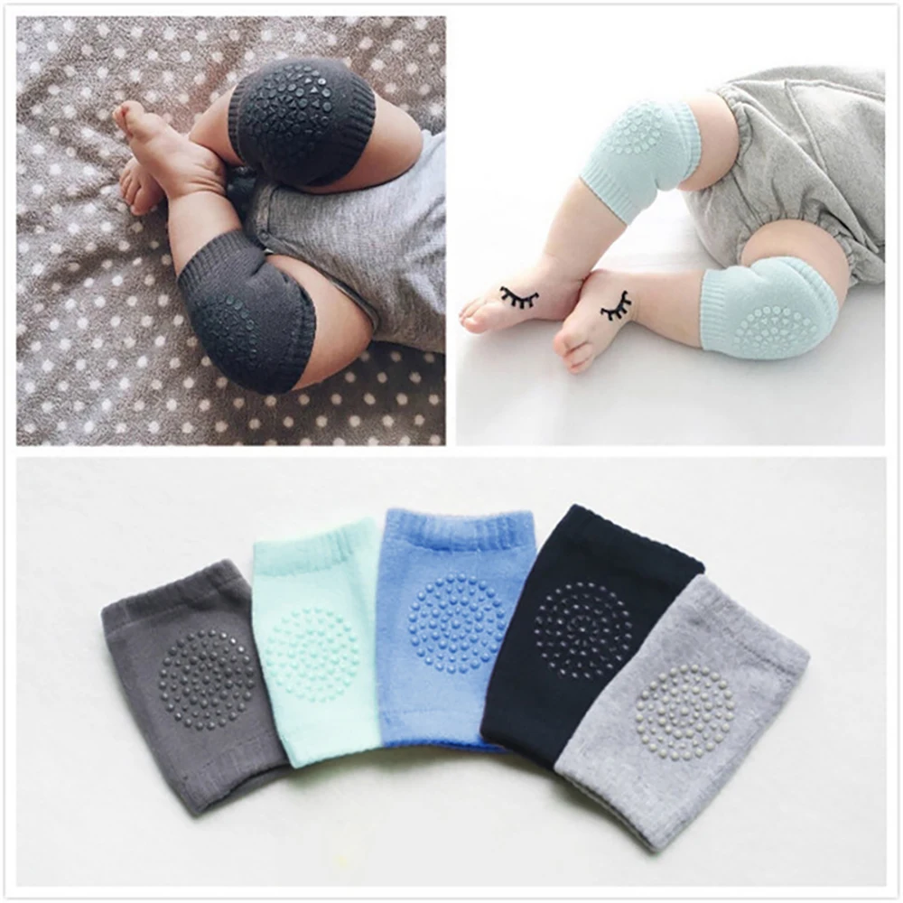 Lot de 5 protège-genoux et coudes pour enfants, chaussettes d'été pour bébés