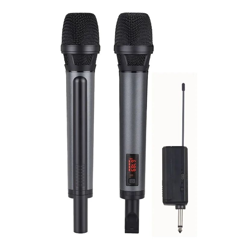 Wireless Microphone Dynamic UHF Recharge built-in sound card Studio Recording Audio Professional stage Karaoke DJ Speaker Confer