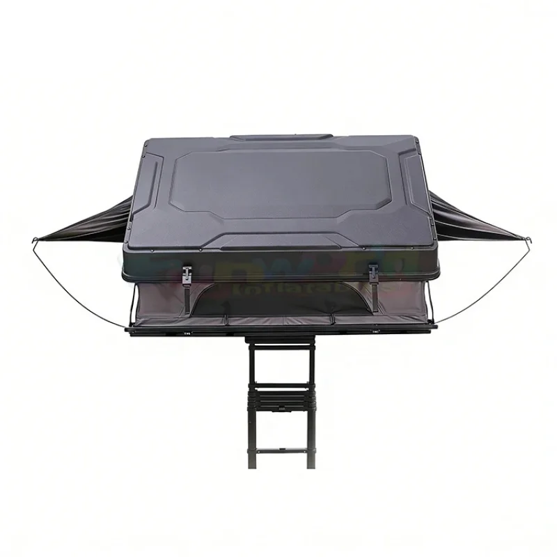 High Quality Aluminum Fiberglass Hard Shell Car Roof Top Tent Waterproof With Ladder Outdoor Overland Adventure Camping Accessor