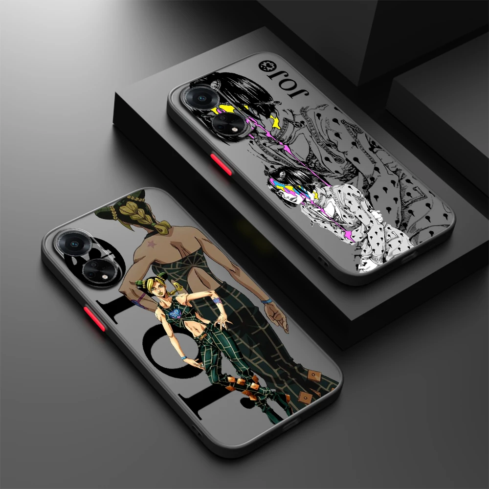 

Jojo Bizarre Adventure Comic Frosted Translucent For OPPO X5 X3 A54S A5 A94 A16 A53S A57 A74 A72 A96 A98 A78 5G Back Phone Case