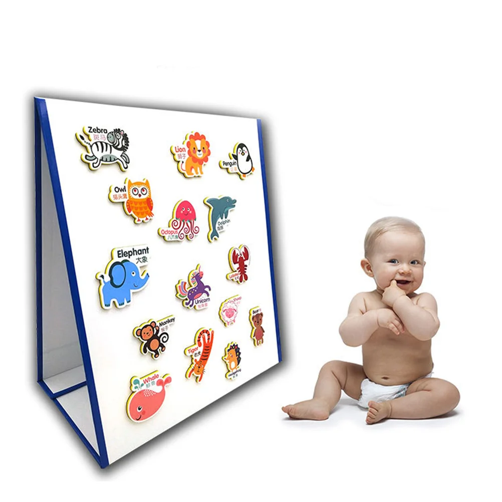 Double Sided Magnetic Foldable Whiteboard Writing Drawing Board Tabletop Reusable for Classroom Home Magnetic White Board