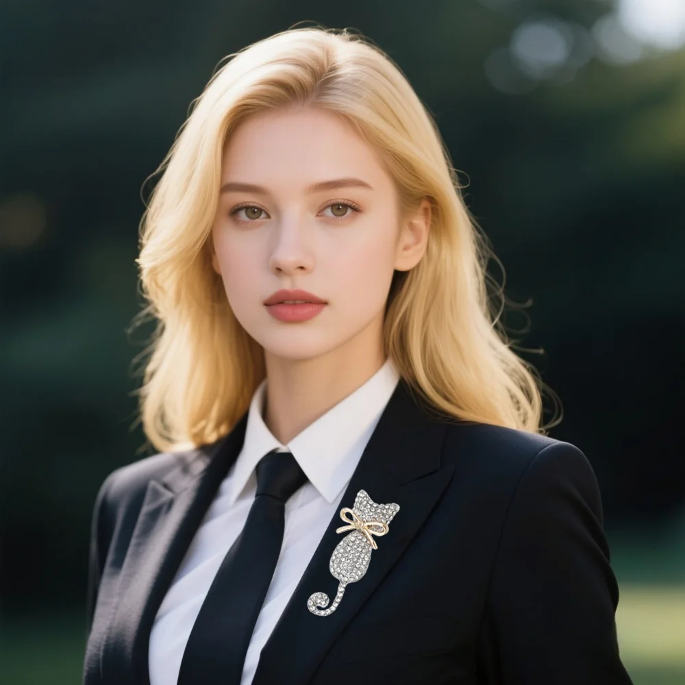 

Cat-shaped Brooch Women Four-season Universal Animal Metal Corsage Pin Exquisite Versatile Clothes Bag Scarf Accessories Brooch