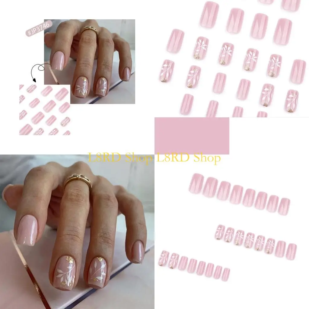 

L8rd 24pcs Square False Элегантные белые цветы.