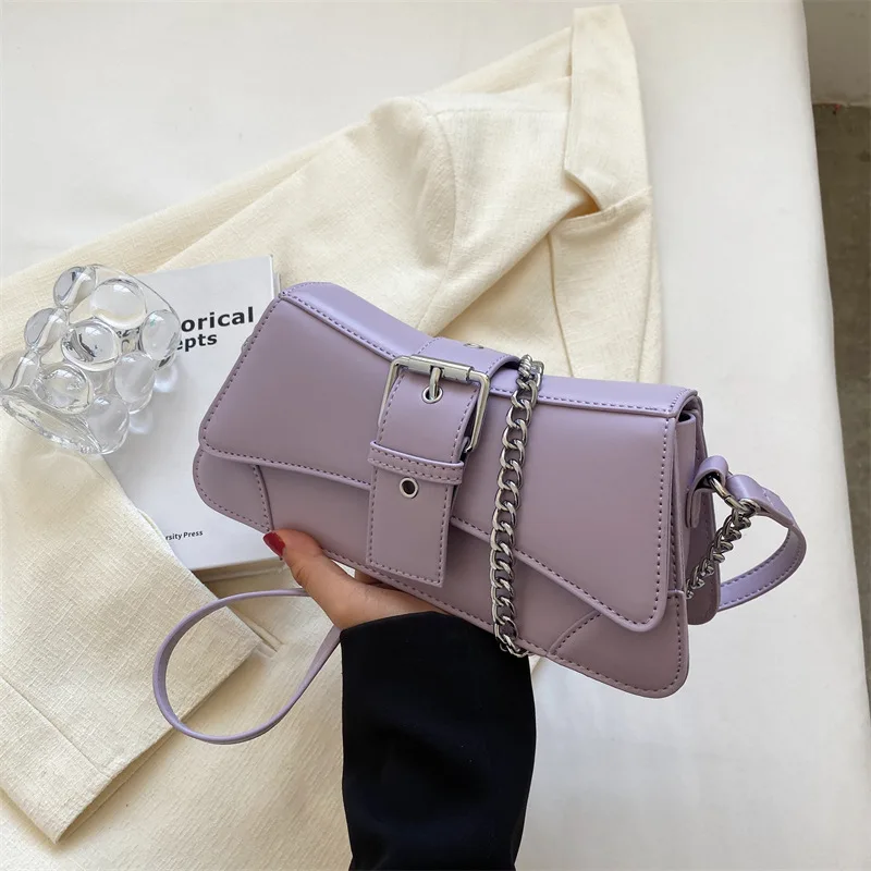 Light Luxury Handbag for Women 2023 New Multi Color Zipper Solid PU Magnetic Buckle Shoulder Bag Fashion Square Crossbody Bag