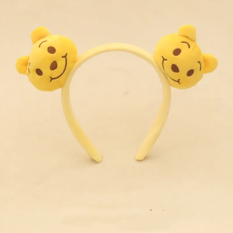 Disney Double Headed Winnie The Pooh Ears Hairbands Women Cute Lotso Donald Duck Headbands Girl Plush Hair Accessories Kids Gift