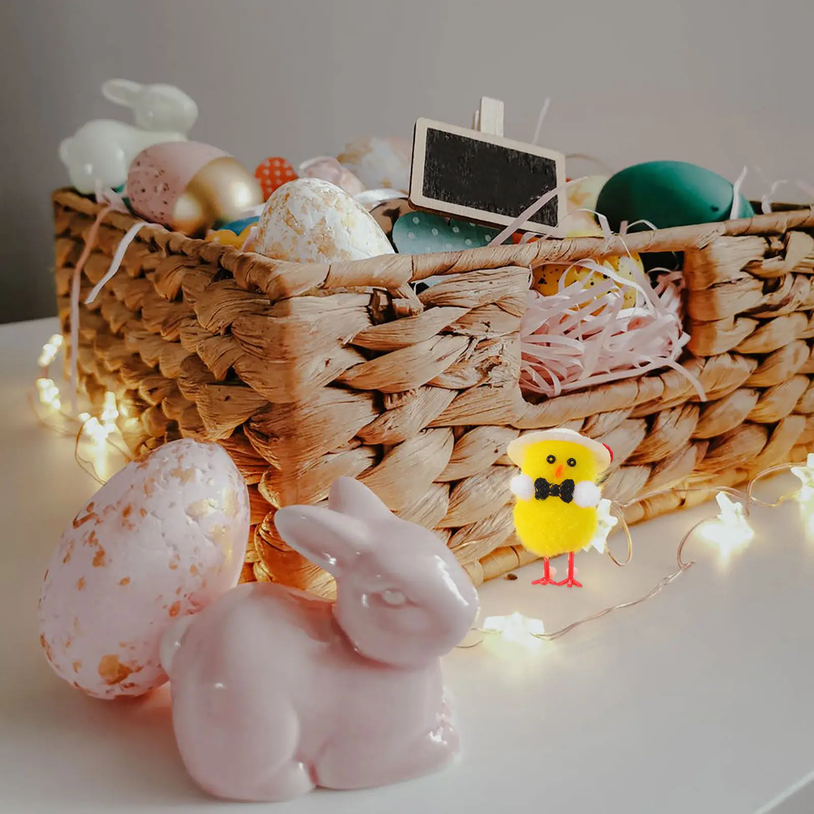 

24 шт. миниатюрных пасхальных цыплят, реалистичные фигурки животных, сувениры для вечеринок, весенние украшения, мягкие куриные фигурки, поделки, подходят для пасхального стола