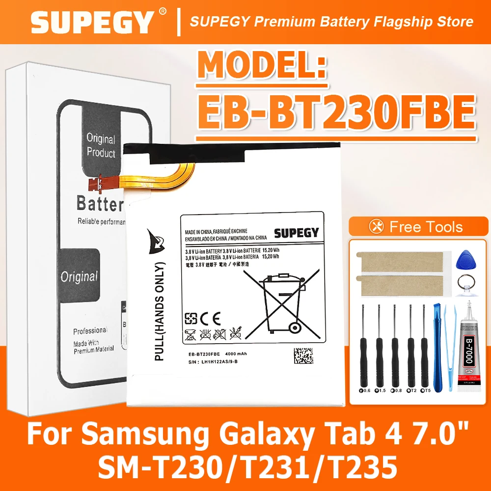 

2026 years New Tablet EB-BT230FBE 4000mAh Battery For Samsung Galaxy Tab 4 7.0" SM-T230/T231/T235
