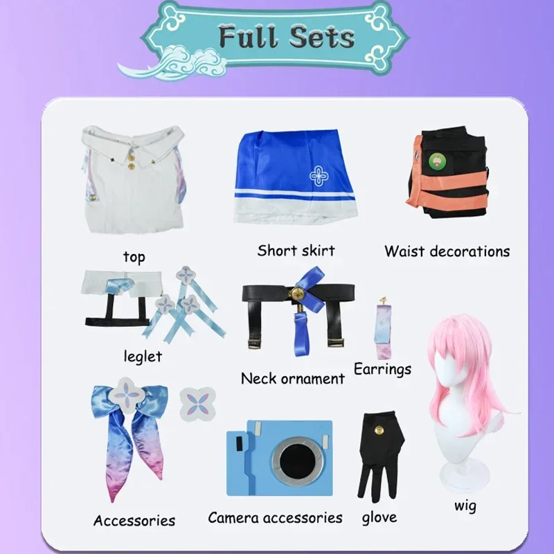 7 Maart Cosplay Kostuum Honkai Star Rail Carnaval Uniform Pruik Anime Halloween Kostuums Mannen Spel