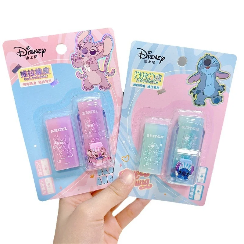 Disney Stitch Push-pull Eraser Kawaii Easy Erasing Eraser Drawing Writing Wiping Kids Art Exam Stationery Office School Supplies