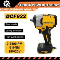 Fit Dewalt DCF922 18V Brushless Impact Tool Wrench 610N.m Cordless Driver Large Torque Variable Speed Electric Wrench Battery