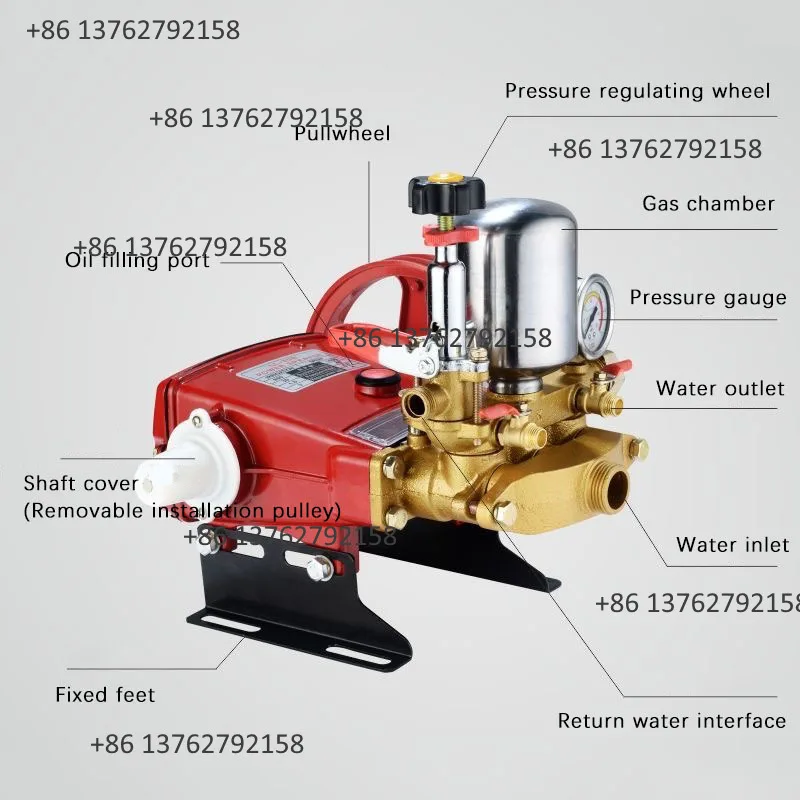 29/60 Agricultural High Pressure 3-Cylinder Plunger Pump Sprayer Pump Head Fog Cannon Machine Water Pump For Farm Spraying view 3